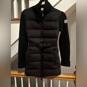 Moncler women’s wool and puffer zip cardigan XS